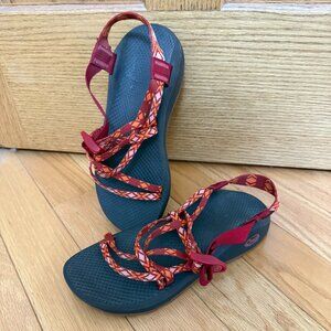 Chaco Orange Thin Straps Sandals (Size 9)